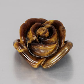 11.11캐럿 천연 골드 브라운 호랑이의 눈, 멋진 모양, 불투명체