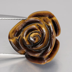 11.69캐럿 천연 골드 브라운 Tiger's Eye, 멋진 모양, 15.6×15.3 mm, 불투명체