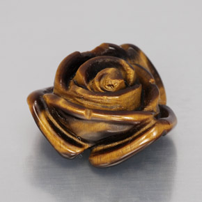11.69캐럿 천연 골드 브라운 Tiger's Eye, 멋진 모양, 15.6×15.3 mm, 불투명체