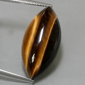 13.60캐럿 천연 골드 브라운 Tiger's Eye, 마퀴즈, 25×12.2 mm, 불투명체