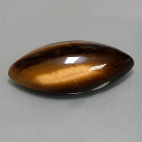 13.60캐럿 천연 골드 브라운 Tiger's Eye, 마퀴즈, 25×12.2 mm, 불투명체