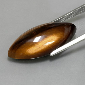 13.60캐럿 천연 골드 브라운 Tiger's Eye, 마퀴즈, 25×12.2 mm, 불투명체
