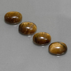 캐럿 천연 골드 브라운 Tiger's Eye 보석, 타원형 컷, 8.8×6.8 mm, 불투명체