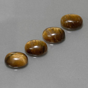 캐럿 천연 골드 브라운 Tiger's Eye 보석, 타원형 컷, 8.8×6.8 mm, 불투명체