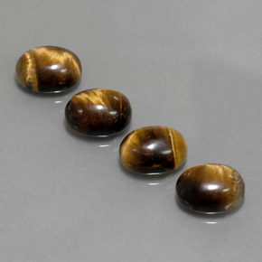 캐럿 천연 골드 브라운 Tiger's Eye 보석, 타원형 컷, 8.8×7.1 mm, 불투명체