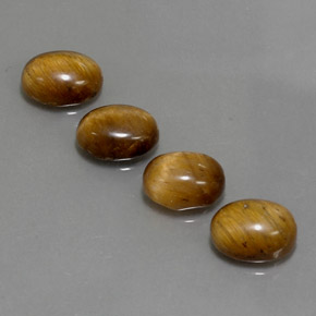 캐럿 천연 골드 브라운 Tiger's Eye 보석, 타원형 컷, 8.9×6.9 mm, 불투명체