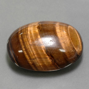 24.80캐럿 천연 골드 브라운 Tiger's Eye, 타원형 컷, 21.7×16.8 mm, 불투명체