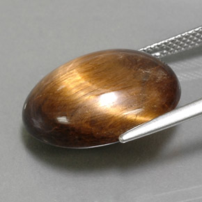 14.06캐럿 천연 금 호랑이의 눈, 타원형 컷, 불투명체