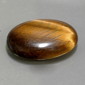 10.40캐럿 천연 골드 브라운 Tiger's Eye, 타원형 컷, 19.5×13.7 mm, 불투명체