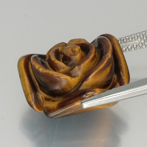 11.96캐럿 천연 검정색 Tiger's Eye, 멋진 모양, 15.1×14.3 mm, 불투명체