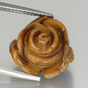 9.87캐럿 천연 미디엄 브라운 호랑이의 눈, 멋진 모양, 불투명체