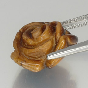 9.87캐럿 천연 미디엄 브라운 호랑이의 눈, 멋진 모양, 불투명체