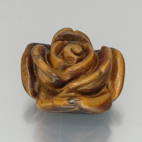 12.16캐럿 천연 진저브라운 Tiger's Eye, 멋진 모양, 16×14.5 mm, 불투명체