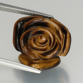 11.57캐럿 천연 골든 브라운 호랑이의 눈, 멋진 모양, 불투명체