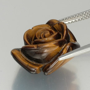 11.57캐럿 천연 골든 브라운 호랑이의 눈, 멋진 모양, 불투명체