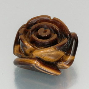 11.77캐럿 천연 웜 브라운 Tiger's Eye, 멋진 모양, 15.1×14.7 mm, 불투명체
