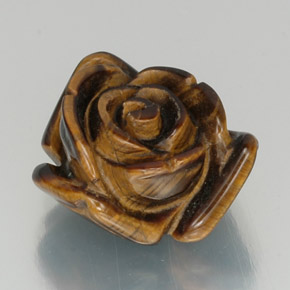 12.59캐럿 천연 골드 브라운 Tiger's Eye, 멋진 모양, 16×14.5 mm, 불투명체