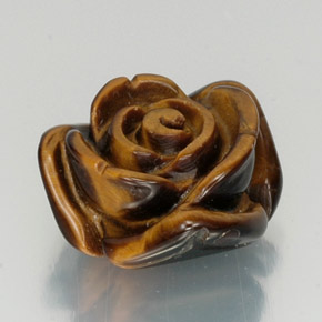 12.51캐럿 천연 골드 브라운 Tiger's Eye, 멋진 모양, 15.7×14.5 mm, 불투명체