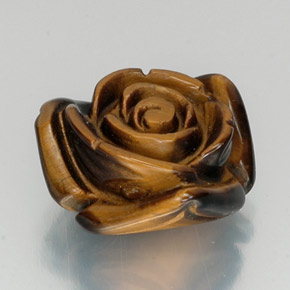 12.07캐럿 천연 골드 브라운 Tiger's Eye, 멋진 모양, 16.3×15.2 mm, 불투명체