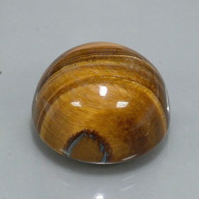 36.26캐럿 천연 골드 브라운 Tiger's Eye, 라운드 컷, 20.16 mm, 불투명체