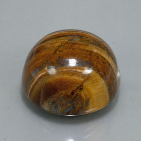 39.32캐럿 천연 골드 브라운 Tiger's Eye, 라운드 컷, 20.36 mm, 불투명체