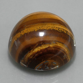 36.33캐럿 천연 골드 브라운 Tiger's Eye, 라운드 컷, 20.04 mm, 불투명체