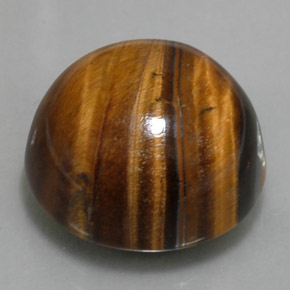 36.96캐럿 천연 골드 브라운 Tiger's Eye, 라운드 컷, 20.12 mm, 불투명체