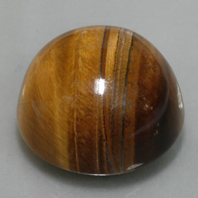 36.05캐럿 천연 골드 브라운 Tiger's Eye, 라운드 컷, 20.11 mm, 불투명체
