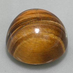 37.11캐럿 천연 진저브라운 Tiger's Eye, 라운드 컷, 20.05 mm, 불투명체
