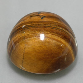 37.40캐럿 천연 골드 브라운 Tiger's Eye, 라운드 컷, 20.21 mm, 불투명체