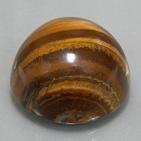 35.88캐럿 천연 골드 브라운 Tiger's Eye, 라운드 컷, 20.17 mm, 불투명체