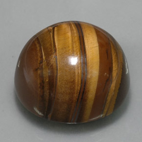 38.33캐럿 천연 골드 브라운 Tiger's Eye, 라운드 컷, 20.28 mm, 불투명체