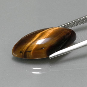 9.18캐럿 천연 골드 브라운 호랑이의 눈, 보석, 불투명체