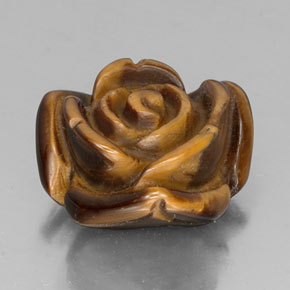 12.35캐럿 천연 골드 브라운 Tiger's Eye, 멋진 모양, 16×15.4 mm, 불투명체