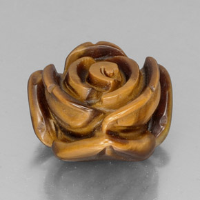 11.73캐럿 천연 골드 브라운 Tiger's Eye, 멋진 모양, 15.3×14.7 mm, 불투명체