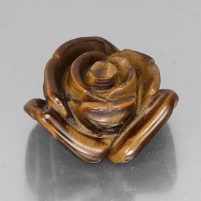 11.87캐럿 천연 골드 브라운 Tiger's Eye, 멋진 모양, 15.8×15.4 mm, 불투명체