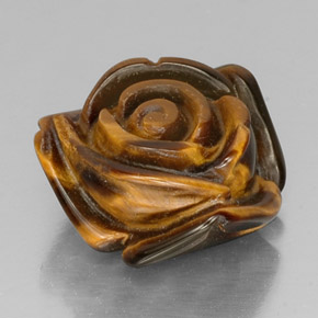 13.91캐럿 천연 골드 브라운 Tiger's Eye, 멋진 모양, 16.3×16.1 mm, 불투명체