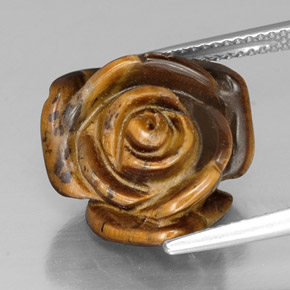 11.25캐럿 천연 골드 브라운 Tiger's Eye, 멋진 모양, 15.6×15.1 mm, 불투명체