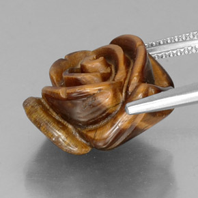 12.11캐럿 천연 적갈색 호랑이의 눈, 멋진 모양, 불투명체