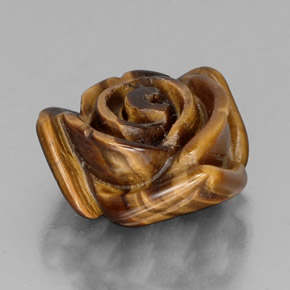 11.61캐럿 천연 골드 브라운 Tiger's Eye, 멋진 모양, 15.9×14.8 mm, 불투명체