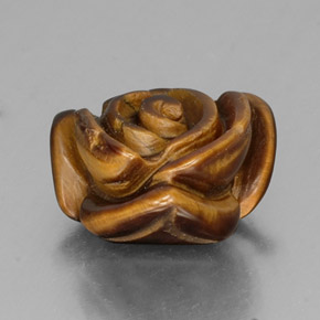 10.77캐럿 천연 골드 브라운 Tiger's Eye, 멋진 모양, 15.2×14.7 mm, 불투명체