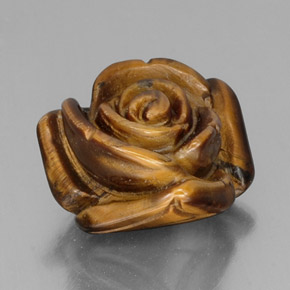 12.52캐럿 천연 골드 브라운 Tiger's Eye, 멋진 모양, 15.6×15 mm, 불투명체