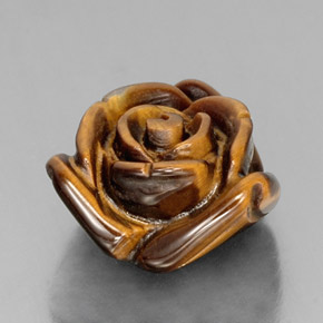 12.07캐럿 천연 골드 브라운 Tiger's Eye, 멋진 모양, 16×15.4 mm, 불투명체