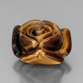 11.74캐럿 천연 골드 브라운 Tiger's Eye, 멋진 모양, 15.7×15 mm, 불투명체