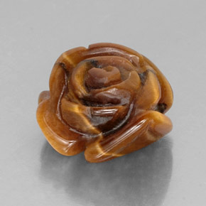 10.22캐럿 천연 골드 브라운 Tiger's Eye, 멋진 모양, 15.5×14.5 mm, 불투명체