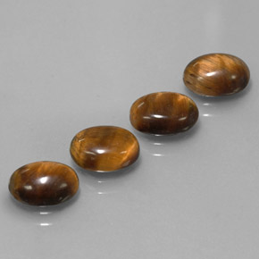 캐럿 천연 골드 브라운 Tiger's Eye 보석, 타원형 컷, 8.8×6.8 mm, 불투명체