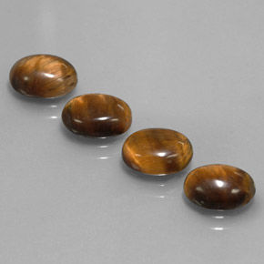 캐럿 천연 골드 브라운 Tiger's Eye 보석, 타원형 컷, 8.8×6.8 mm, 불투명체