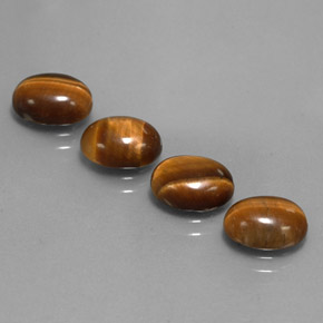 캐럿 천연 골드 브라운 Tiger's Eye 보석, 타원형 컷, 9×7 mm, 불투명체