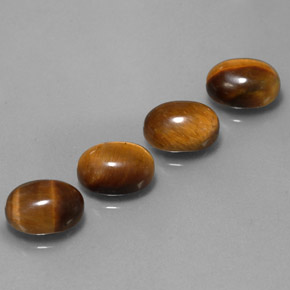 캐럿 천연 골드 브라운 Tiger's Eye 보석, 타원형 컷, 9×7 mm, 불투명체