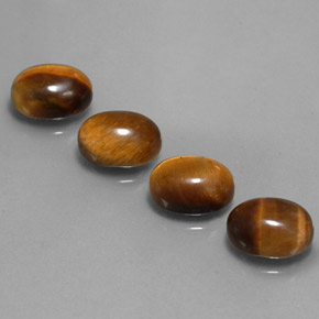 캐럿 천연 골드 브라운 Tiger's Eye 보석, 타원형 컷, 9×7 mm, 불투명체